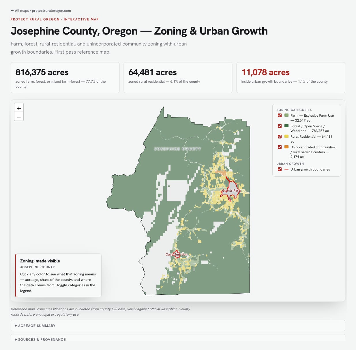 Preview: Josephine County — zoning & urban growth