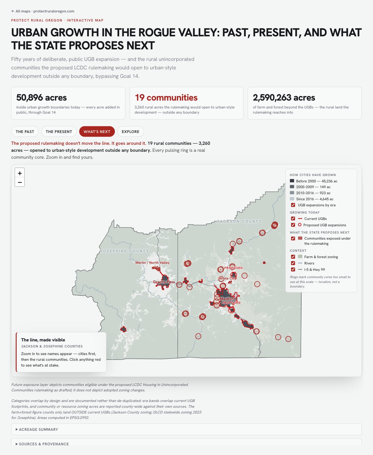 Preview: Rogue Valley — urban growth, past and proposed